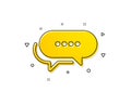 Dots message icon. Chat comment sign. Speech bubble. Vector Royalty Free Stock Photo