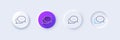 Dots message line icon. Chat comment sign. Speech bubble. Line icons. Vector