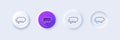 Dots message line icon. Chat comment sign. Speech bubble. Line icons. Vector