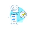 Dots message line icon. Chat comment sign. Speech bubble. Vector