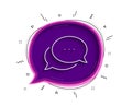 Dots message line icon. Chat comment sign. Speech bubble. Vector