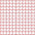 Dots in the middle of small squares seamless pattern. Red textile geometrical patterns. Royalty Free Stock Photo
