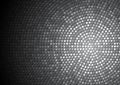 Abstract Dark Background with Shiny Grey Circular Dots Pattern Royalty Free Stock Photo