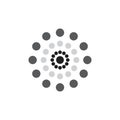 Dots shine tech swirl design logo vector Royalty Free Stock Photo