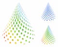 Dotted abstract cone Composition Icon of Spheric Items