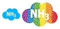Dotted Ammoniac Cloud Mosaic Icon of LGBT-Colored Spheres