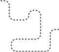 arrow-guided snake path Royalty Free Stock Photo