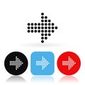 Dotted arrow icons Royalty Free Stock Photo