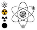 Dotted Atomic Composition of Circles and Bonus Icons