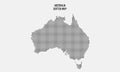 Dotted Australia map style, vector illustration with a light grey background