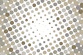 Dotted backdrop with circles, dots, point large scale. Gray, light brown color Abstract futuristic halftone pattern.