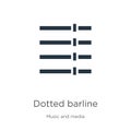Dotted barline icon vector. Trendy flat dotted barline icon from music and media collection isolated on white background. Vector