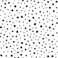 Dotted Black Ink Pattern Royalty Free Stock Photo