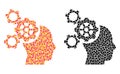 Dotted Brain Mechanics Mosaic Icons