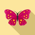 Dotted butterfly icon, flat style Royalty Free Stock Photo
