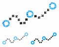 Dotted chart Composition Icon of Uneven Parts