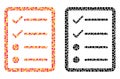 Dotted Checklist Page Mosaic Icons