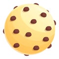 Dotted chocolate ball icon cartoon vector. Milk candy bakery