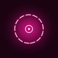 dotted circle icon. Elements of Drones in neon style icons. Simple icon for websites, web design, mobile app, info graphics Royalty Free Stock Photo