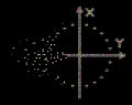 Bright Fractured Pixel Halftone Dotted Circle Plot Icon