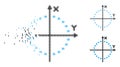 Broken Pixel Halftone Dotted Circle Plot Icon