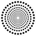 Dotted circular shape, element. Abstract motif with circles