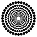 Dotted circular shape, element. Abstract motif with circles