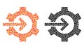 Dotted Cog Integration Mosaic Icons