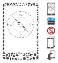 Dotted Collage Mobile Compass Royalty Free Stock Photo