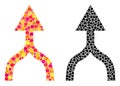 Dotted Combine Arrow Up Mosaic Icons