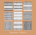 Dotted and Dashed Seamless Patterns Set