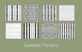 Dotted and Dashed Seamless Patterns Set