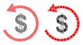 Circle Dollar Refund Icon Mosaic