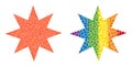 Dotted Eight Pointed Star Collage Icon of LGBT-Colored Spheres