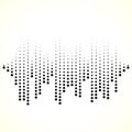 Dotted equaliser equalizer, EQ lines. Vertical dots. Royalty Free Stock Photo