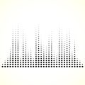 Dotted equaliser equalizer, EQ lines. Vertical dots. Royalty Free Stock Photo