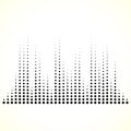 Dotted equaliser equalizer, EQ lines. Vertical dots.