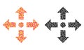 Dotted Expand Arrows Mosaic Icons