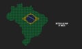 Dotted Flag Map of Brazil