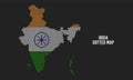 Dotted flag map of india