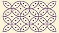Dotted Floral Geometric Pattern Vector, vector design Generative AI Royalty Free Stock Photo