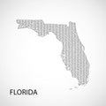 Dotted Florida Map Illustration Royalty Free Stock Photo