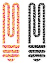 Dotted Fluorescent Bulb Mosaic Icons Royalty Free Stock Photo