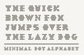 Dotted font capitals vectior typeset