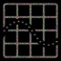 Dotted Function Chart Halftone Mosaic of Dots