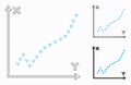 Dotted Function Plot Vector Mesh Carcass Model and Triangle Mosaic Icon