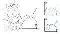 Dissolved Pixelated Halftone Dotted Functions Plot Icon