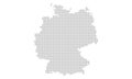 Germany map vector, isolated background grey