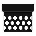 Dotted gift box icon simple vector. Offer party package Royalty Free Stock Photo