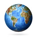 Dotted globe of the world.